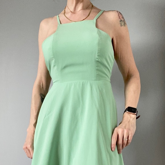Mint Green | lulus | racer back | skater dress | size XS - Picture 2 of 12